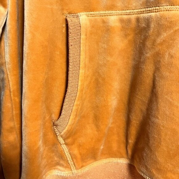 ReVampeol Mustard Velour Hoodie - Size L - Picture 3 of 12